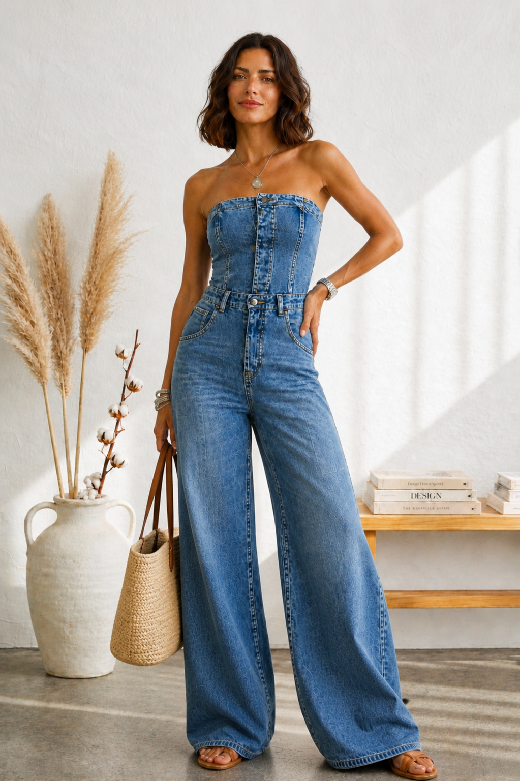 Serrano Madrid™ | Mono Azul Sculpt Strapless