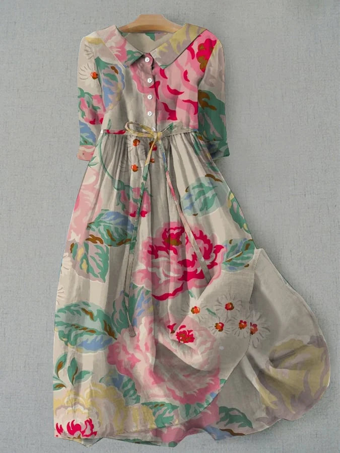 Madeleine | Elegante vestido floral en tonos pastel