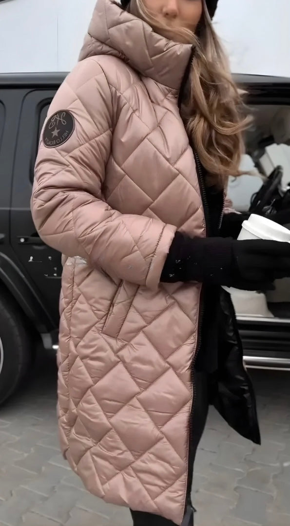 Vera – Abrigo acolchado con capucha para un calor y una elegancia perfectos en invierno