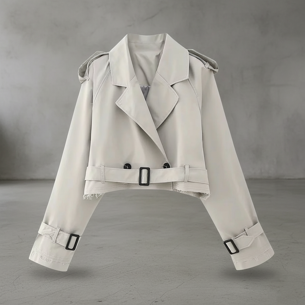 Arenisca™ | Trench corto elegante para mujer