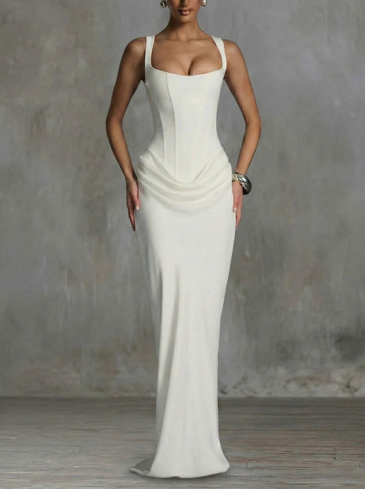 Serrano Madrid | Vestido maxi de escote cuadrado