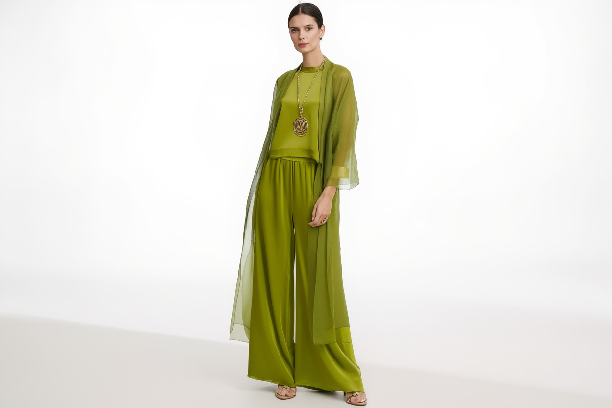 Martina | Elegante conjunto verde de 3 piezas