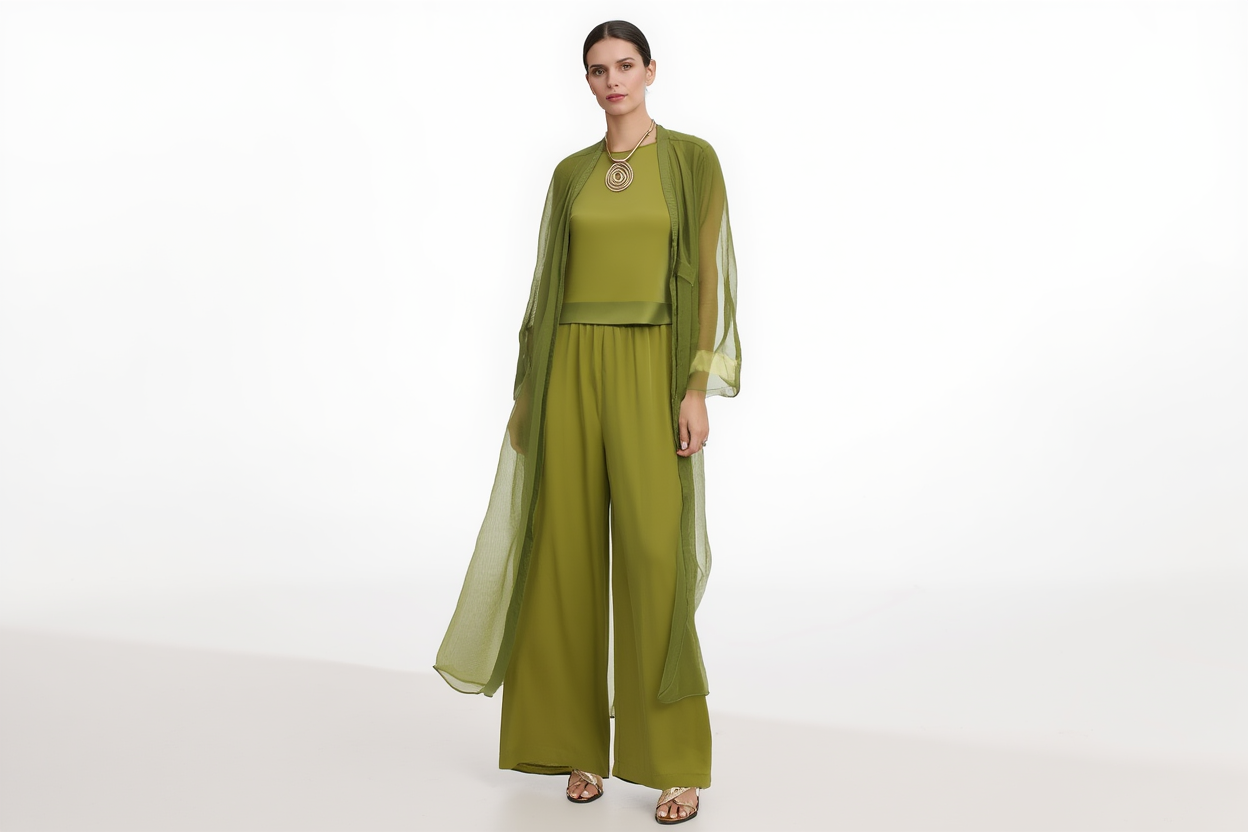 Martina | Elegante conjunto verde de 3 piezas