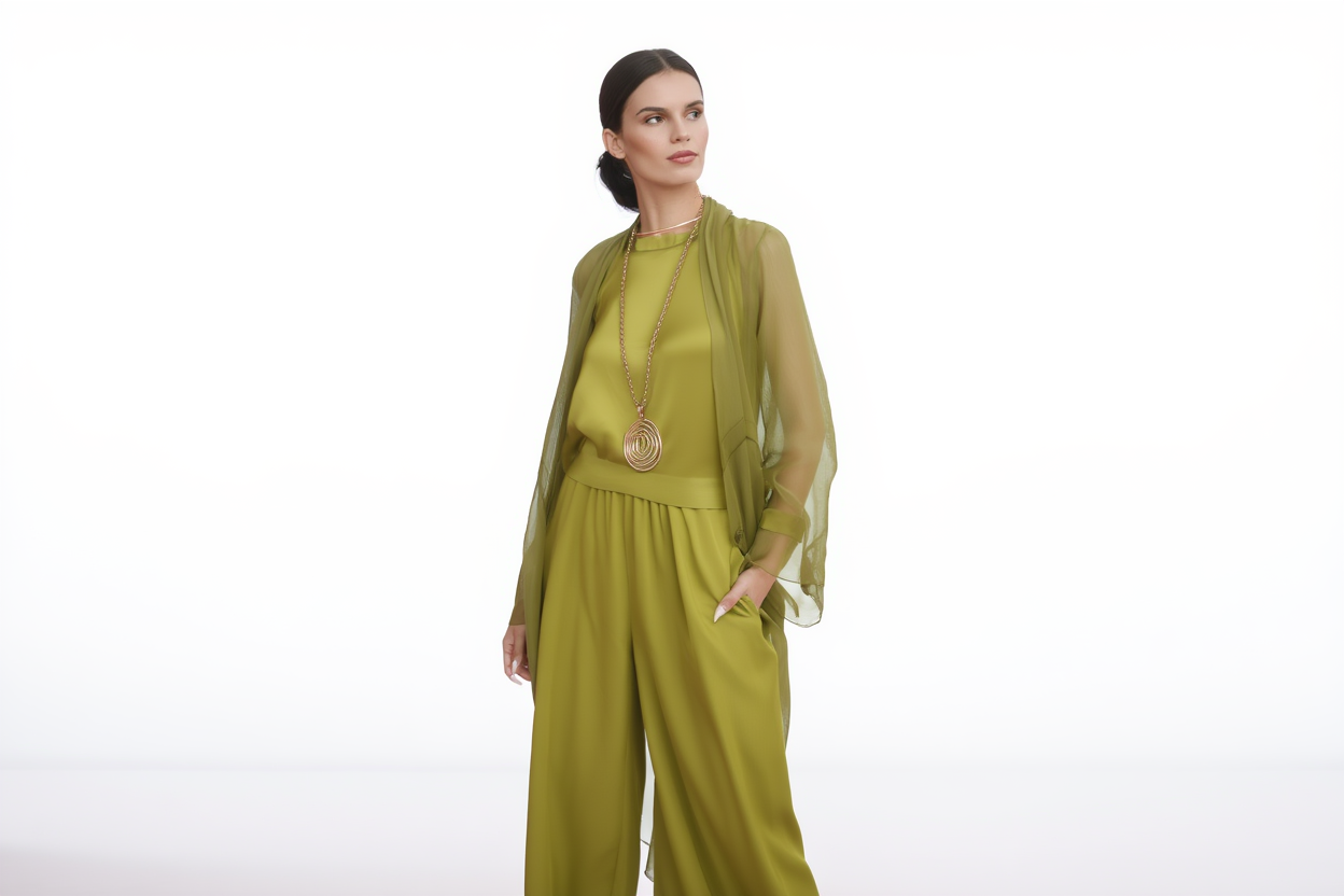 Martina | Elegante conjunto verde de 3 piezas
