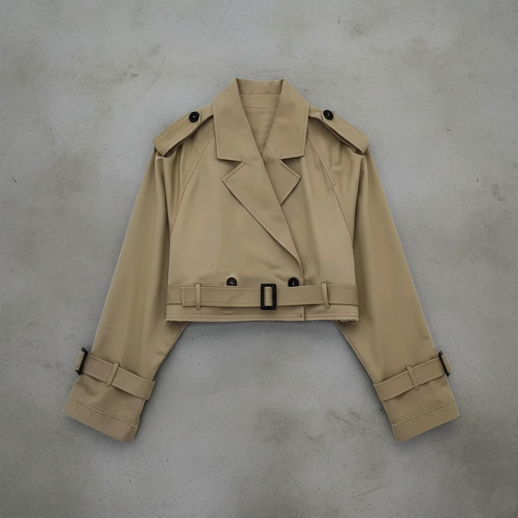 Arenisca™ | Trench corto elegante para mujer