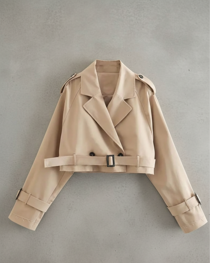 Arenisca™ | Trench corto elegante para mujer
