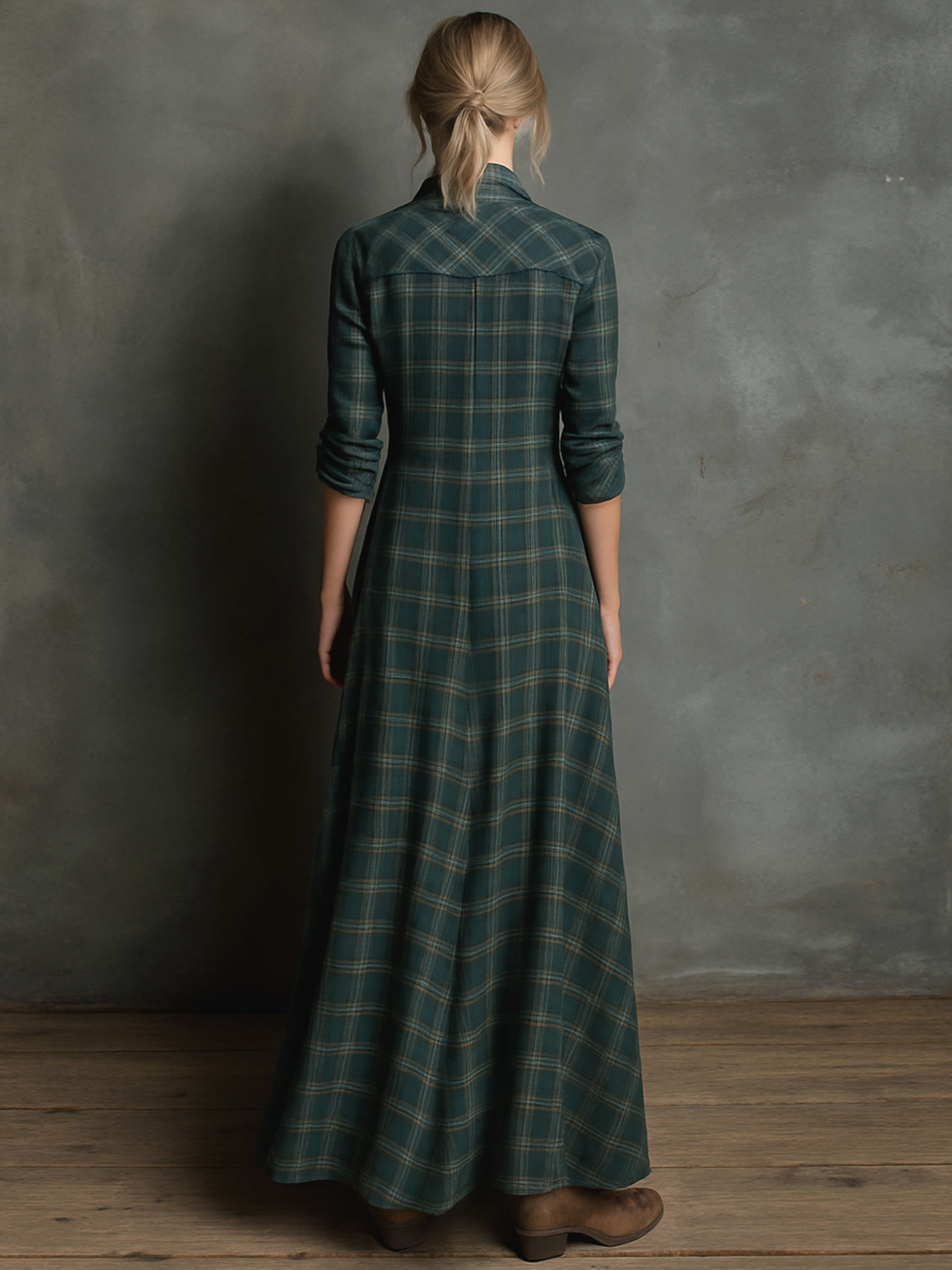 Graziella | Vestido largo a rayas con cuello