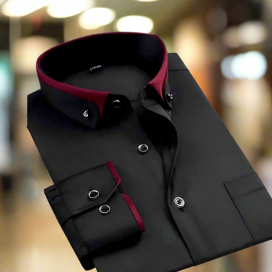 Alberto | Camisa clásica de algodón de manga larga