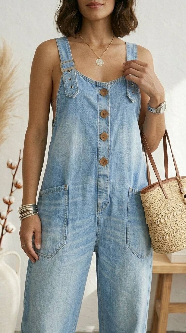 Serrano Madrid™ | Pilar Peto Vintage Azul Tirantes Ajustables