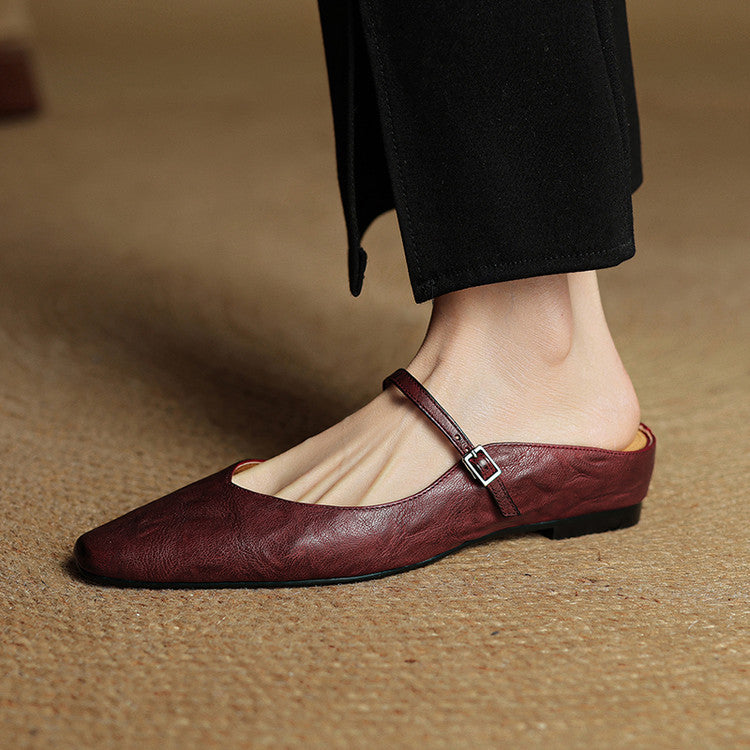 Sorolla Mules de cuero genuino