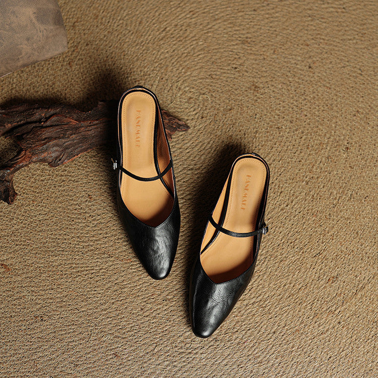 Sorolla Mules de cuero genuino