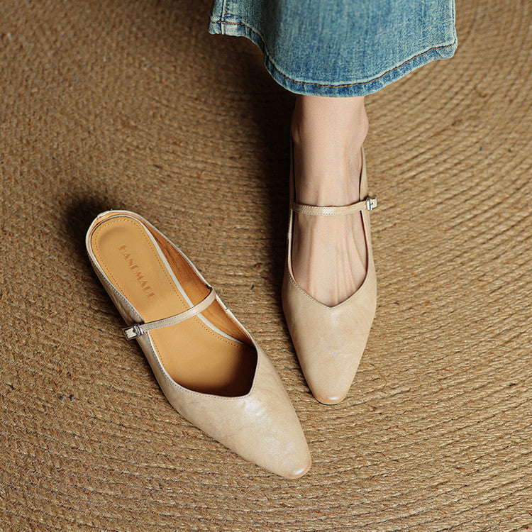 Sorolla Mules de cuero genuino