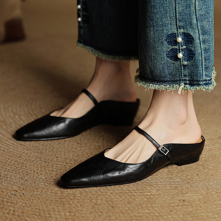 Sorolla Mules de cuero genuino