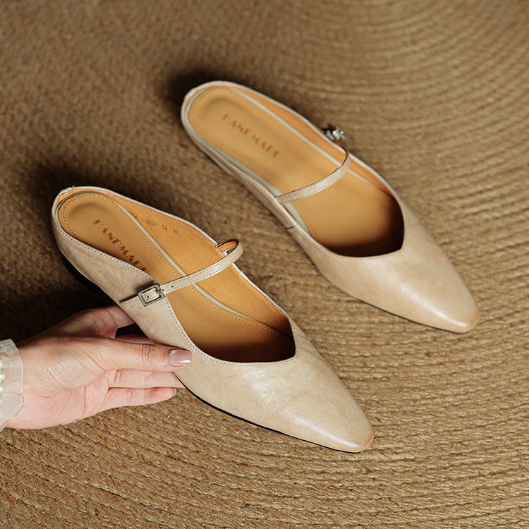 Sorolla Mules de cuero genuino