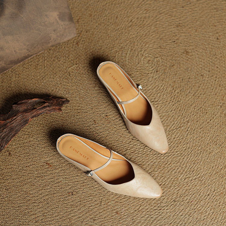 Sorolla Mules de cuero genuino