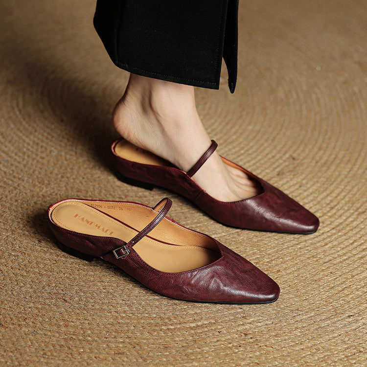 Sorolla Mules de cuero genuino