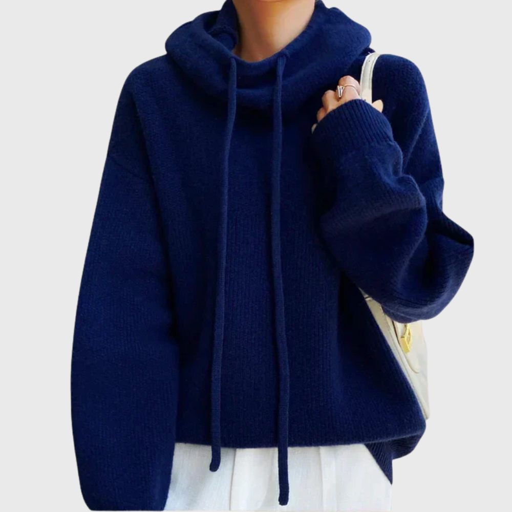 FELPA CON CAPUCHA EN CASHMERE 100%