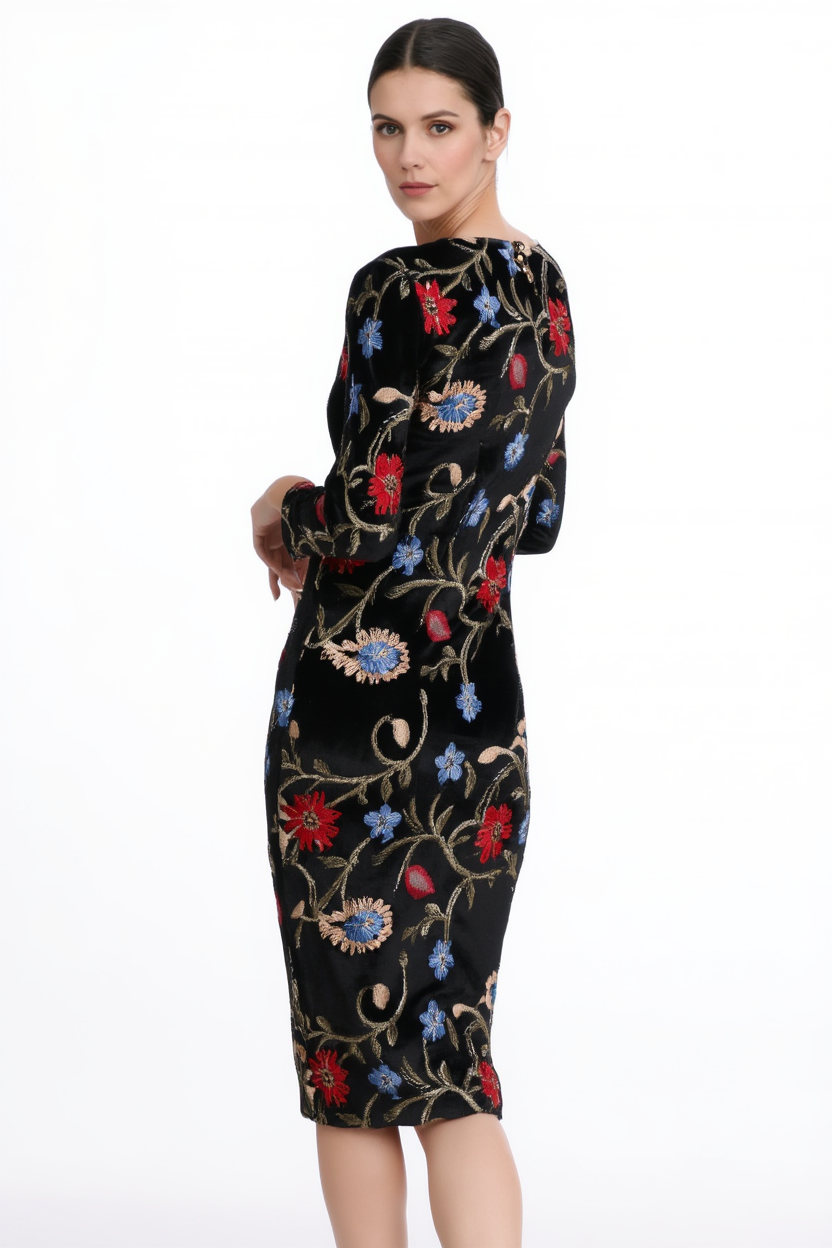Luna | Vestido Midi Floral Elegante