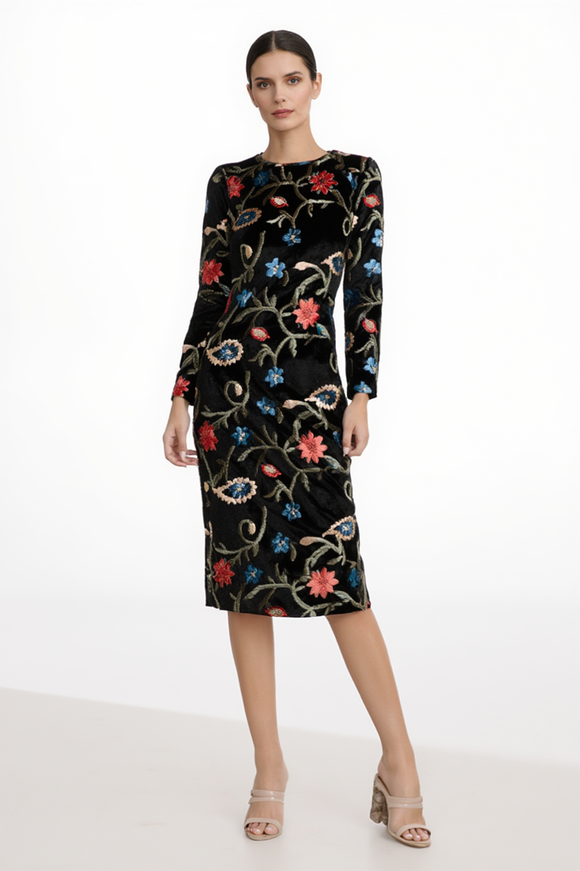 Luna | Vestido Midi Floral Elegante