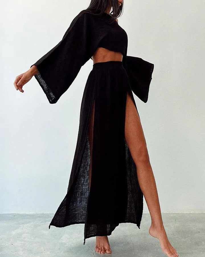 Mariela | Conjunto de dos piezas en algodón y lino con diseño ligero