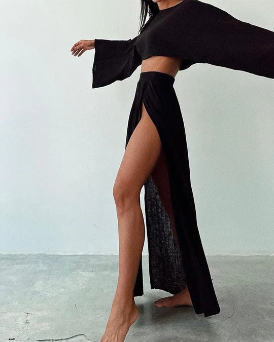 Mariela | Conjunto de dos piezas en algodón y lino con diseño ligero