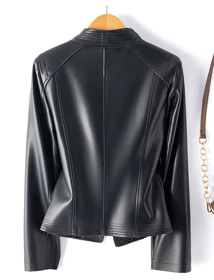Clara Chaqueta moto de piel de oveja