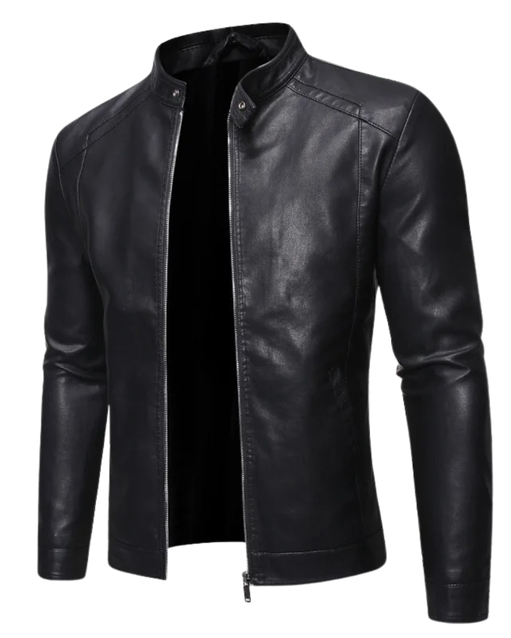 Alonso | Chaqueta de piel con cuello alto