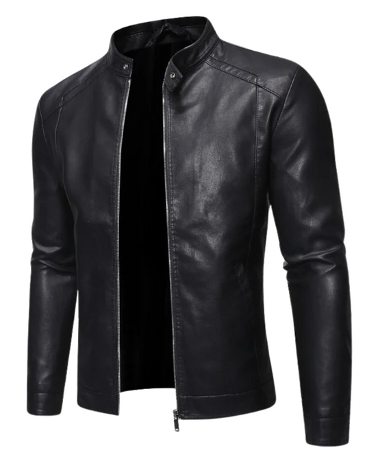 Alonso | Chaqueta de piel con cuello alto