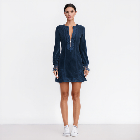 Claudia | Vestido Mini Bordado Sofisticado