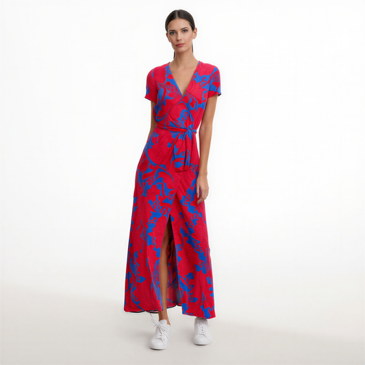 Elvira - Vestido elegante con escote en V y corte moldeador.