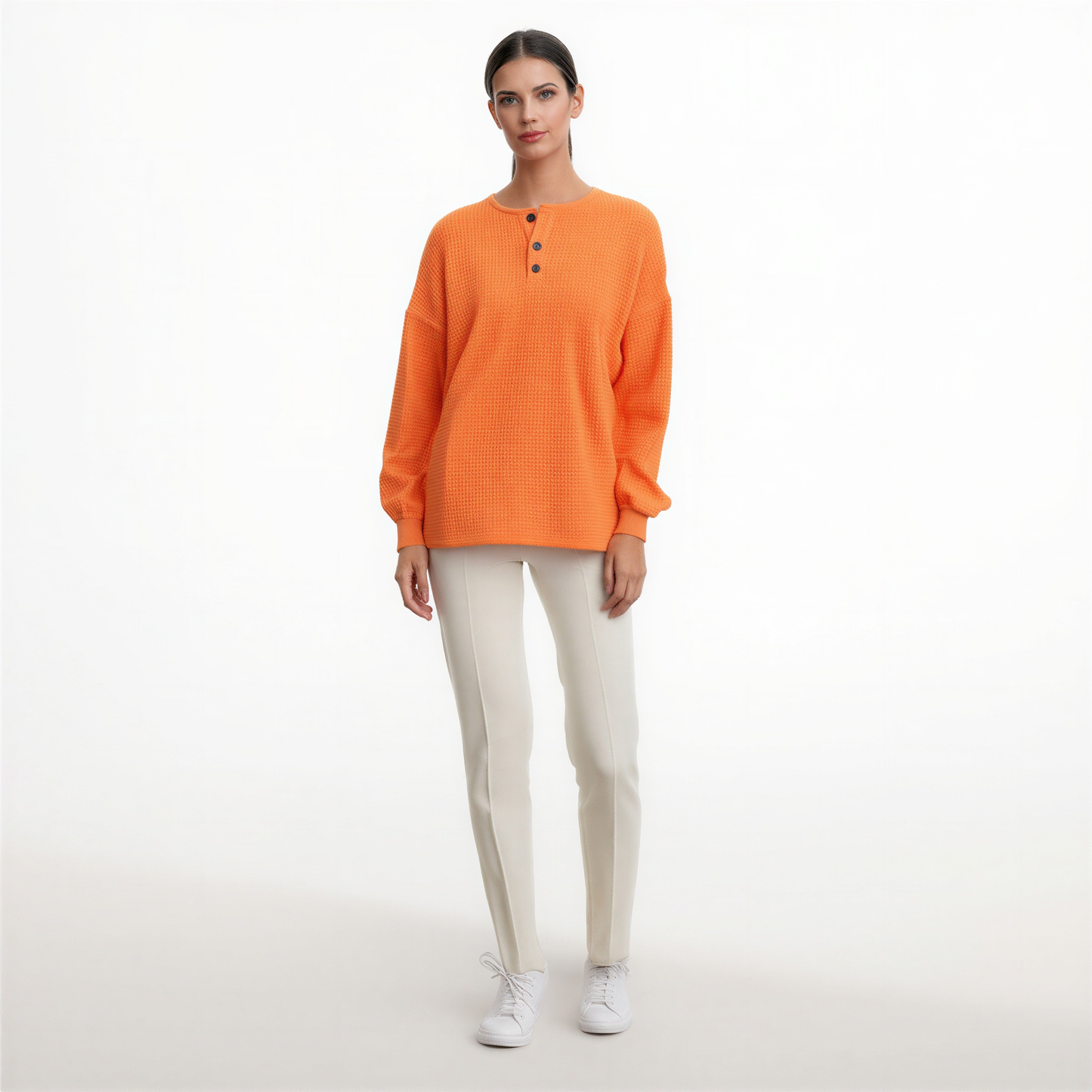 Nora | Jersey Suelto Botones Decorativos