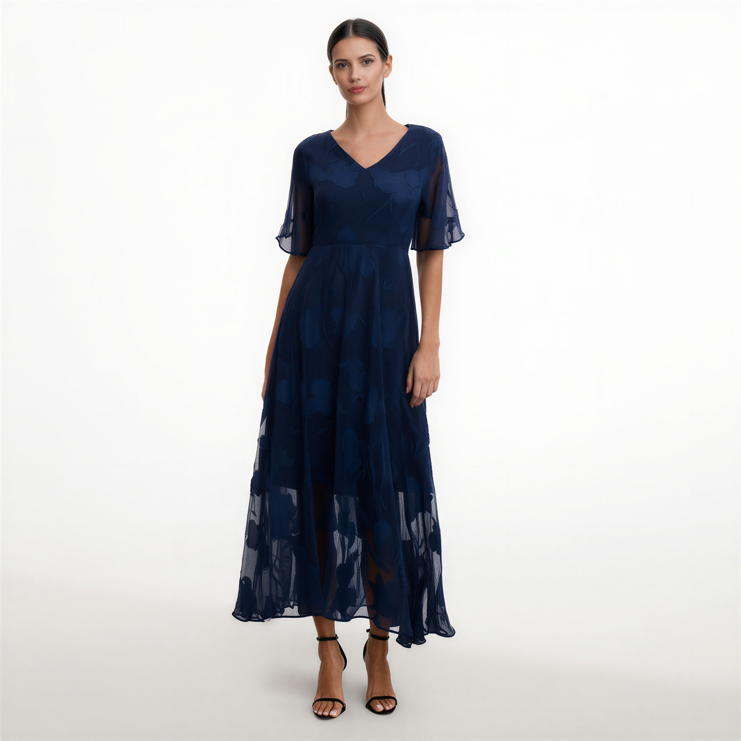 Martina | Vestido Midi Azul Sofisticado