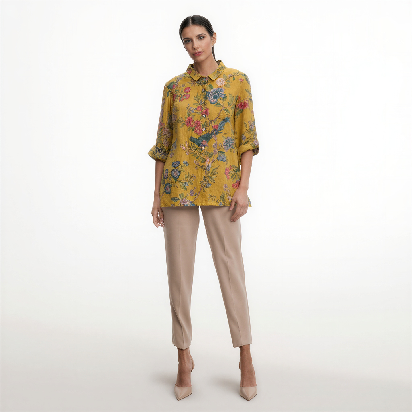 Tiziana – Camisa de lino estampada