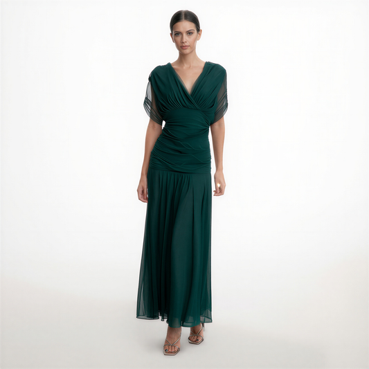 Esmeralda | Vestido largo elegante de fiesta con cuello en V