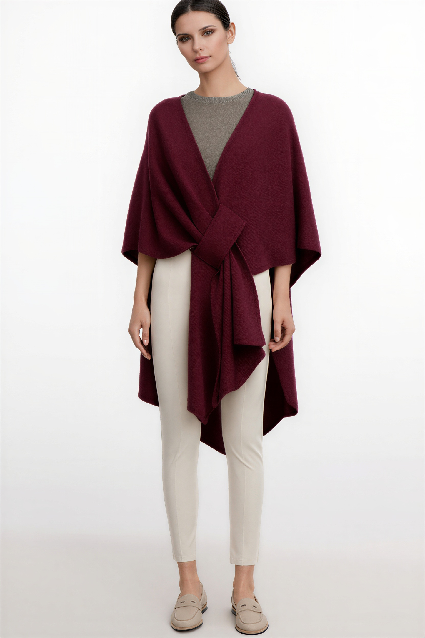 Carla | Poncho de Punto Suave y Elegante