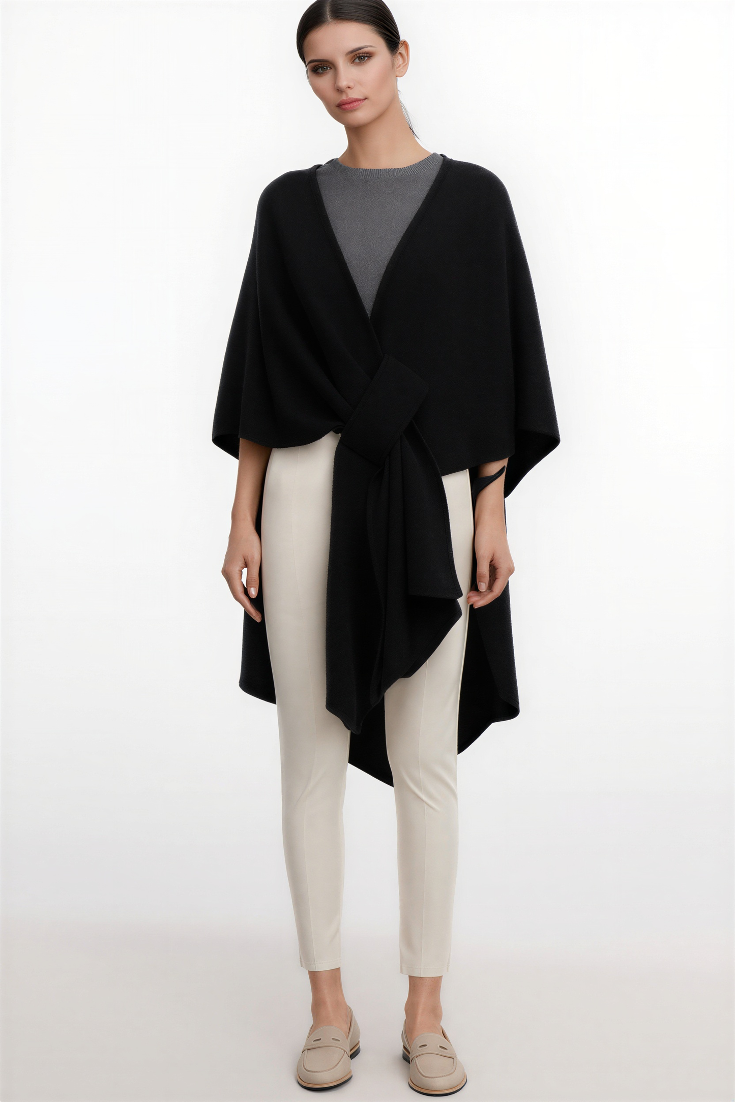 Carla | Poncho de Punto Suave y Elegante