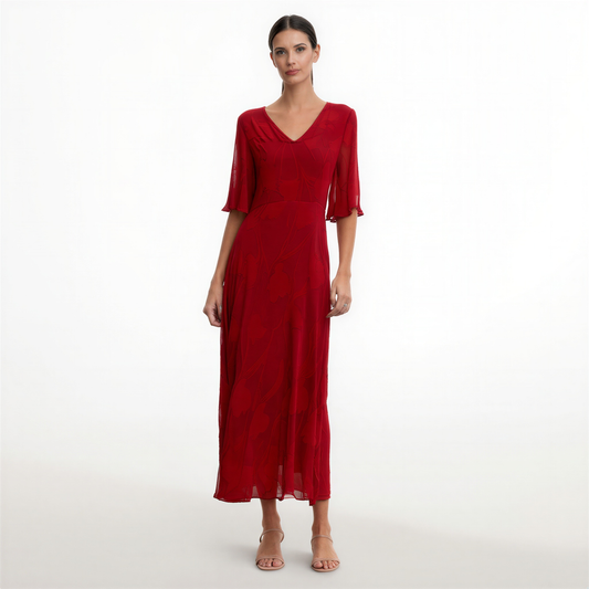 Martina | Vestido Midi Azul Sofisticado