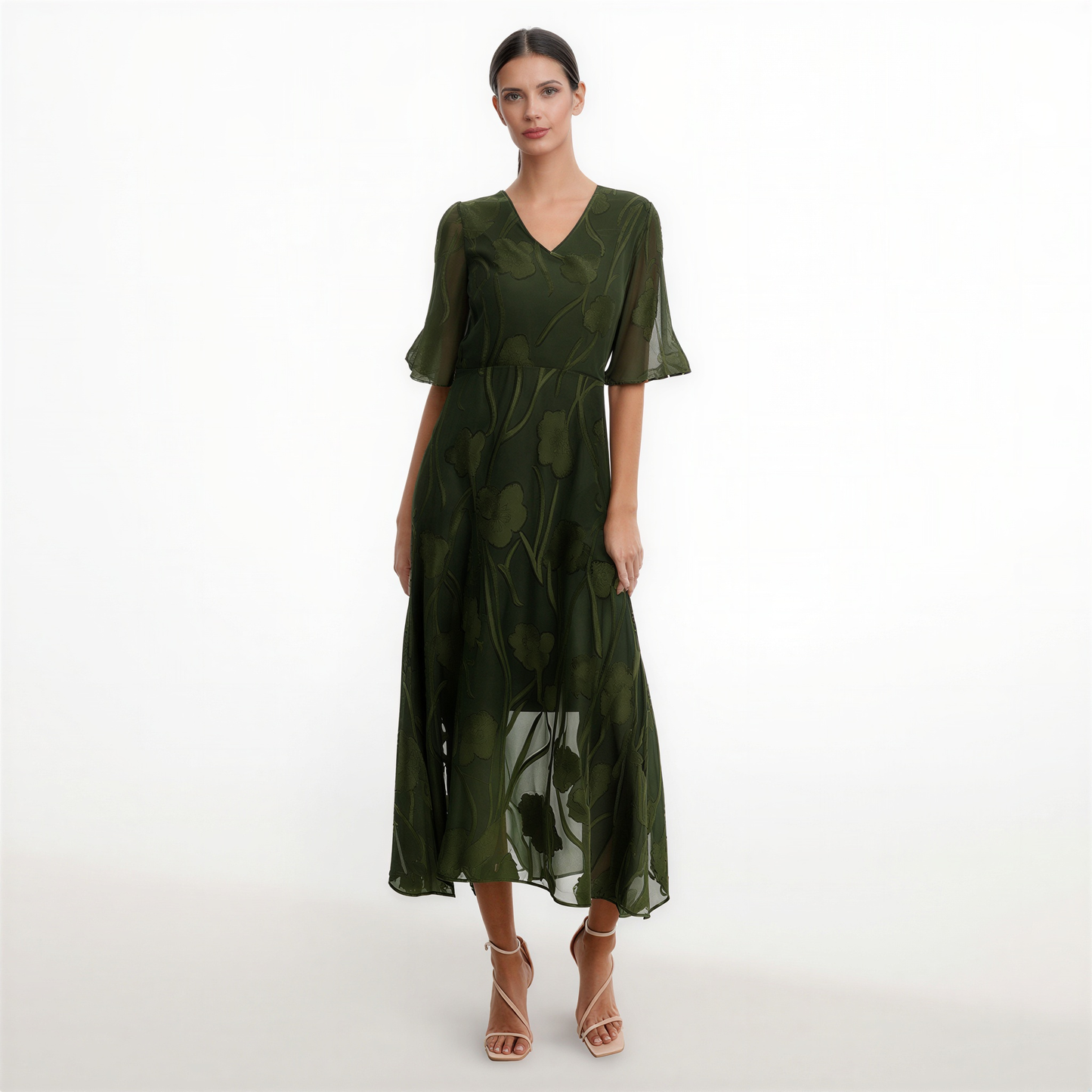 Martina | Vestido Midi Azul Sofisticado