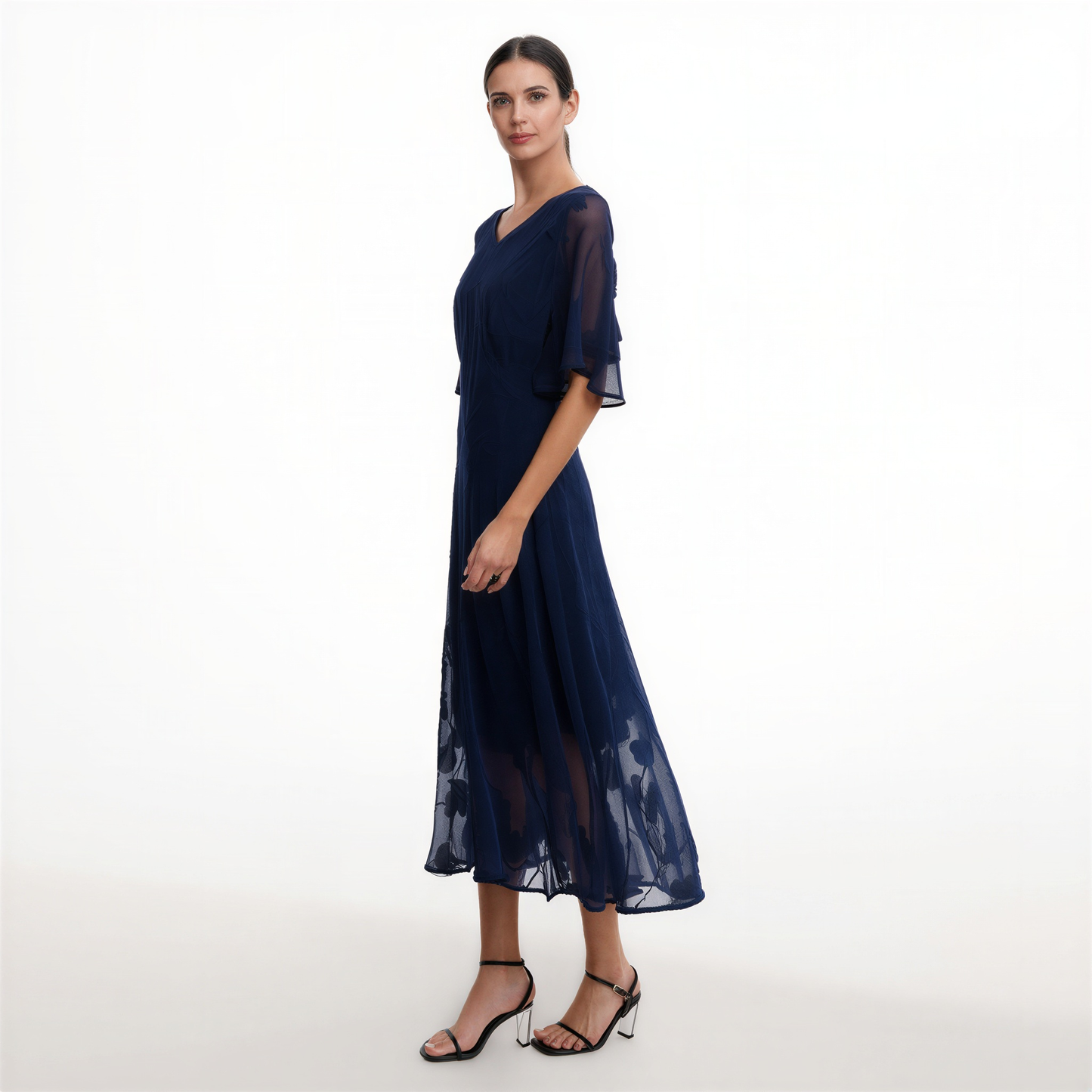 Martina | Vestido Midi Azul Sofisticado