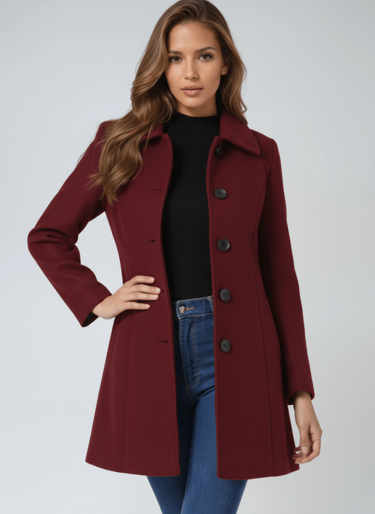Helena | Abrigo de invierno para mujer con un botón