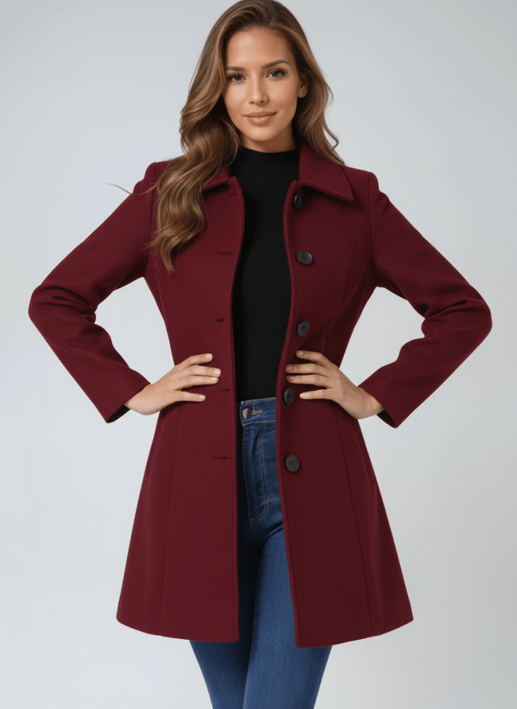 Helena | Abrigo de invierno para mujer con un botón