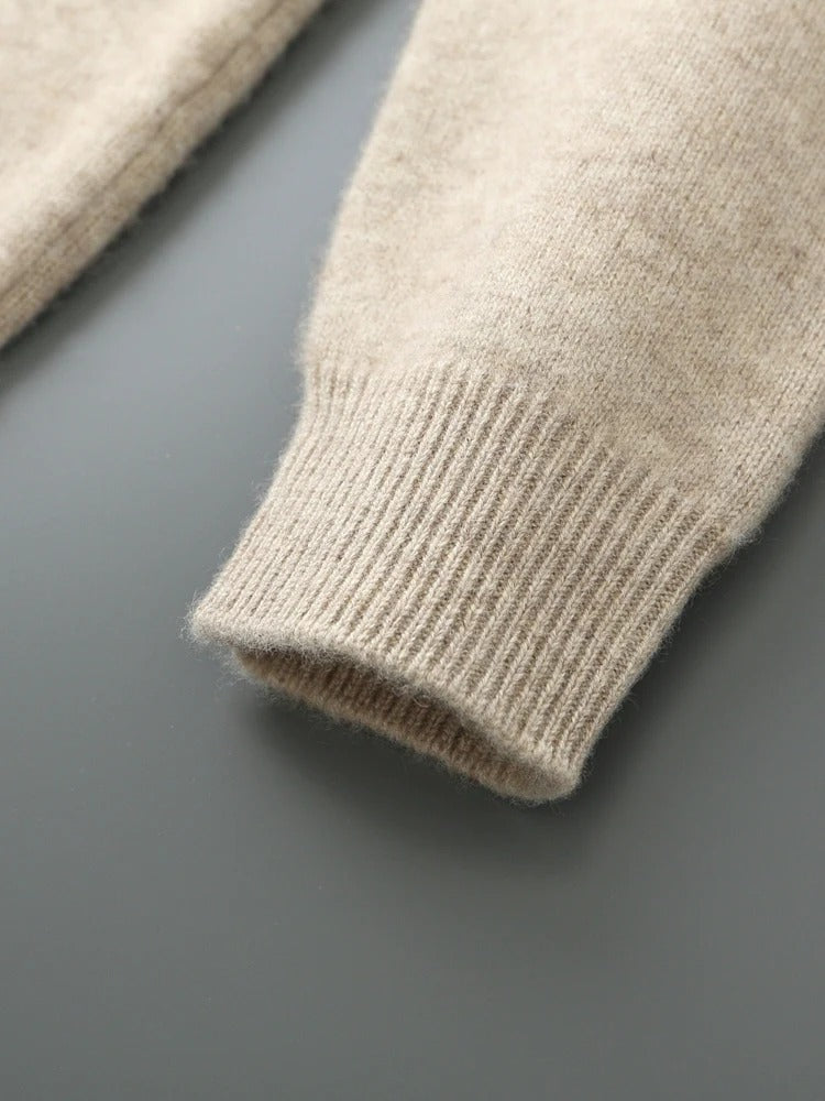 Mirage Sweater | Suéter premium de lana con cremallera y acabado afelpado