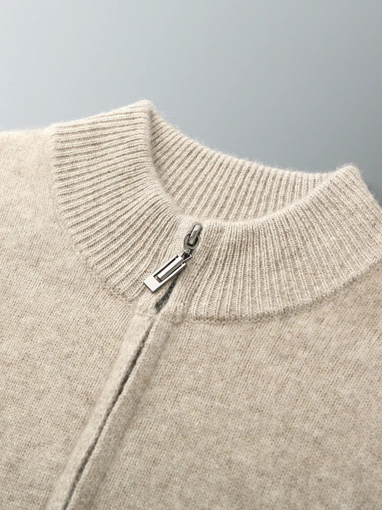 Mirage Sweater | Suéter premium de lana con cremallera y acabado afelpado