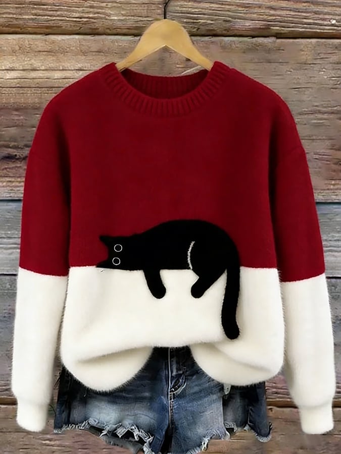 Luna | Sudadera para mujer con estampado de gato
