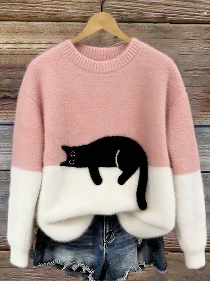Luna | Sudadera para mujer con estampado de gato
