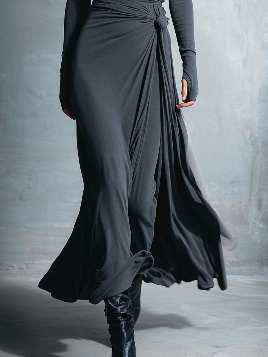 Serena | Vestido largo con lazo lateral