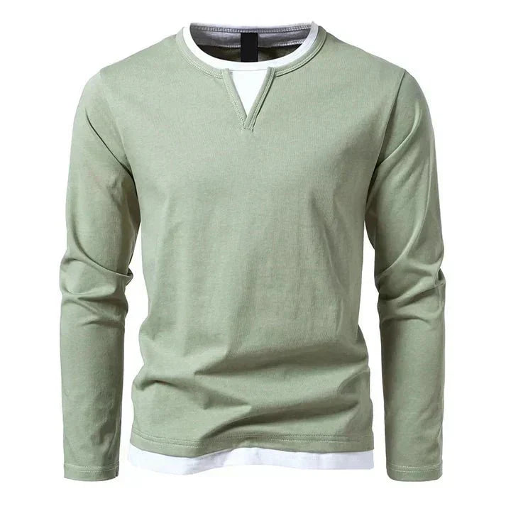 Elegance | Camiseta de manga larga premium de algodón peinado
