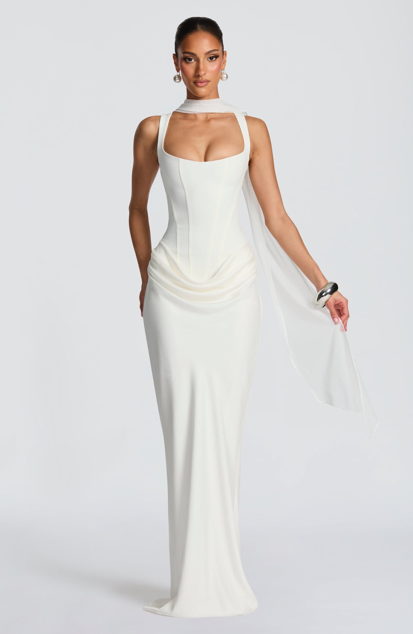 Serrano Madrid | Vestido maxi de escote cuadrado