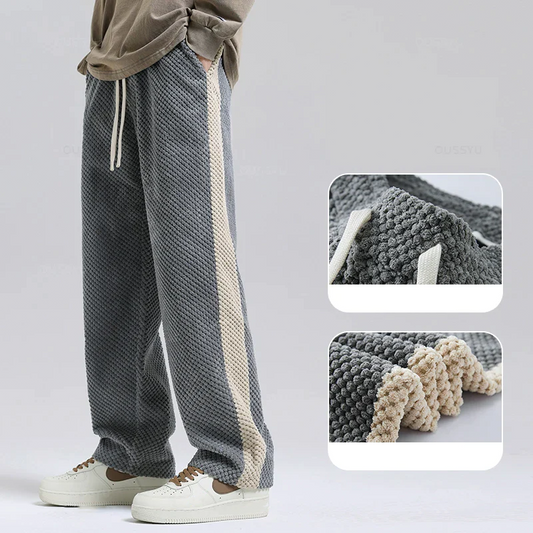 Luis | Pantalones de chándal de cordón con patrón de gofre