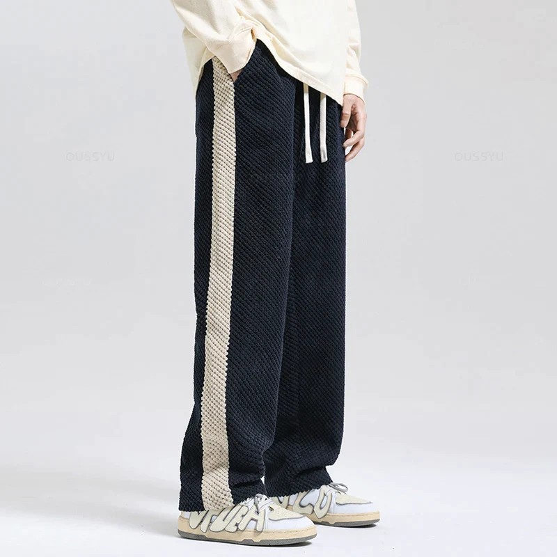 Luis | Pantalones de chándal de cordón con patrón de gofre